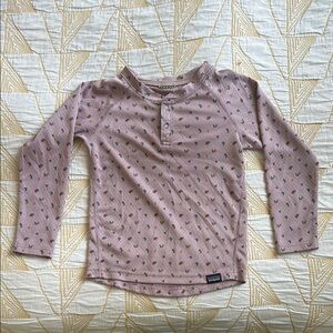 Patagonia Kids' Pink Capilene Long Sleeve Shirt Henley 4T